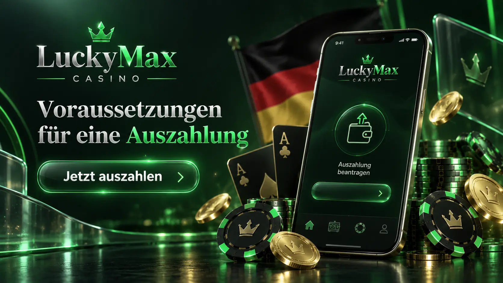 Voraussetzungen für eine Auszahlung im LuckyMax Casino